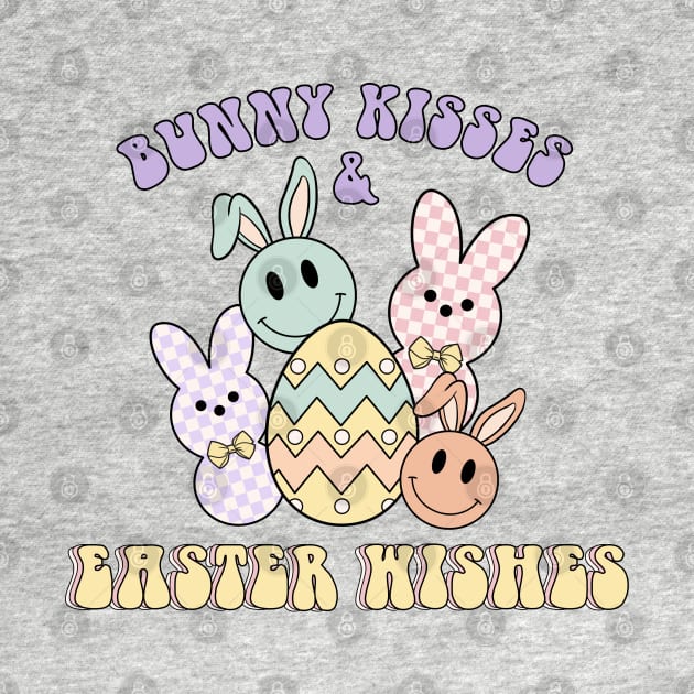 Bunny Kisses and Faster Wishes Cute Easter Eggs Rabbits by JDVNart